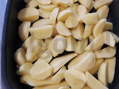 Skanūs bulvių pleištai Žingsnis 1