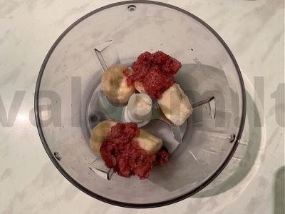 Oro bananų ir braškių šerbetas Žingsnis 2