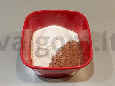 Šokoladinis bananų pyragas Žingsnis 1