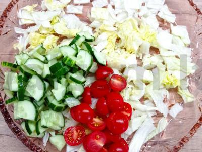 Capricciosa salotos su kumpiu ir mocarela Žingsnis 2