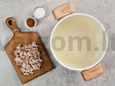 Vištienos sriuba su ryžiais Žingsnis 1