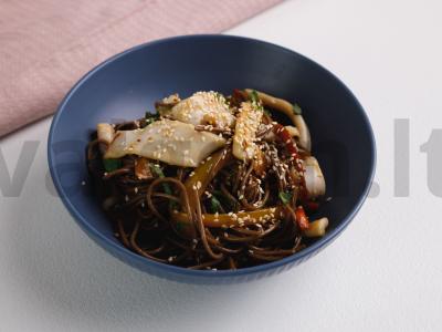 Soba su kalmarais ir terijakio padažu Žingsnis 11