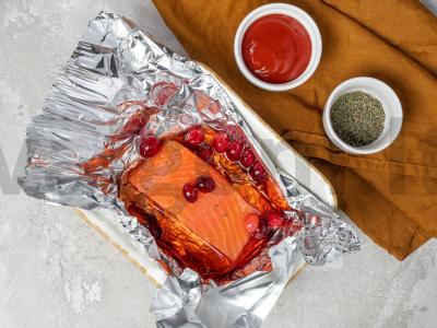 Lašiša folijoje su spanguolėmis Žingsnis 2