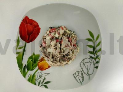 Greitos grybų salotos su kiaušiniais pagrindine nuotrauka