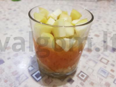 Vaisių desertas su riešutais Žingsnis 4