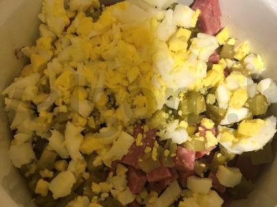 Olivier su rūkyta dešra Žingsnis 2