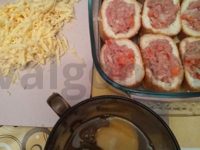 Ekspress duonos pyragas su malta mėsa Žingsnis 5