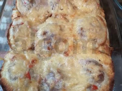 Ekspress duonos pyragas su malta mėsa pagrindine nuotrauka