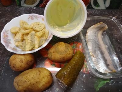 Salotos su silke ir skrebučiais Žingsnis 1