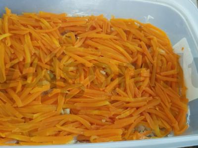Bet kokio patiekalo salotos "Mimosa" su tunu Žingsnis 4