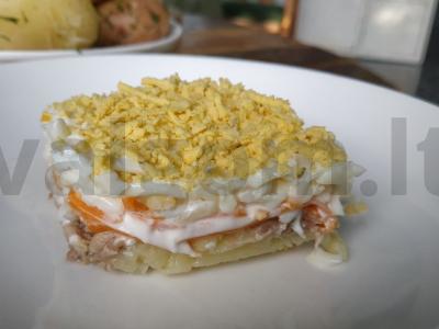 Bet kokio patiekalo salotos "Mimosa" su tunu pagrindine nuotrauka