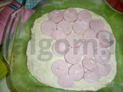 Kiaušinių ir dešros pyragas Žingsnis 1