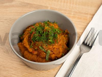 Bulvių košė su pomidorais ir paprika Žingsnis 8