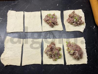 Sluoksniuotos tešlos pyragaičių samsa Žingsnis 3