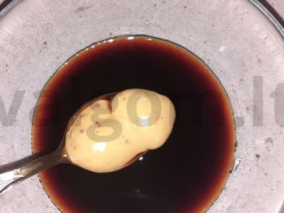 Su bulvėmis keptas tunas sojos, medaus ir garstyčių padaže Žingsnis 2