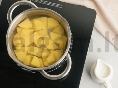 Pieno tyrė su jūros gėrybėmis Unagi padaže Žingsnis 1