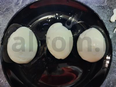 Kiaušinių užkandis Naujųjų metų išvakarių stalui Žingsnis 2