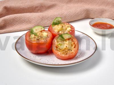 Įdaryti cukinijų pomidorai pagrindine nuotrauka