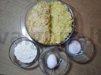 Bulvių ir cukinijų koldūnai Žingsnis 1