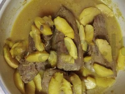 Kiaulienos nugarinė, kepta su obuoliais Žingsnis 6