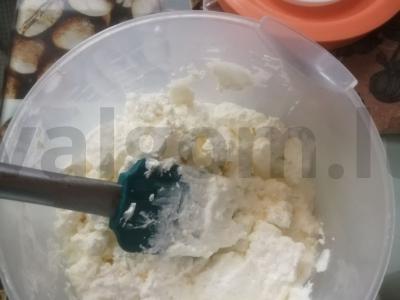 Naminis grietinėlės sūris Žingsnis 3