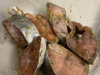 Gorbušo upėtakis po daržovių ir grietinės Žingsnis 4