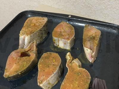 Gorbušo upėtakis po daržovių ir grietinės Žingsnis 6