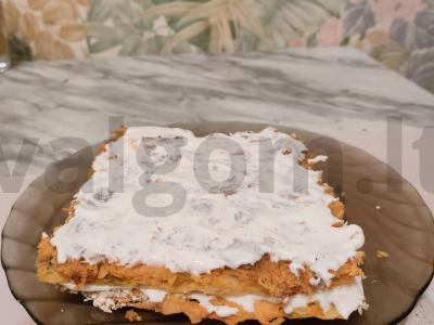 Morkų pyragas su cinamonu ir muskato riešutu Žingsnis 7