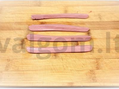 Omletas su dešra "Kabrioletas" arba "Propeleris" Žingsnis 1