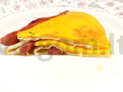 Omletas su dešra "Kabrioletas" arba "Propeleris" Žingsnis 7
