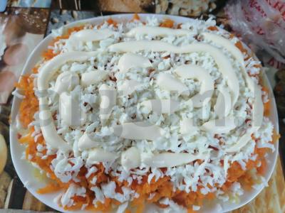 Sluoksniuotos salotos "Mimosa" su konservuota saira Žingsnis 11