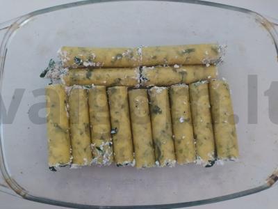 Cannelloni, įdaryti špinatais ir varške Žingsnis 3