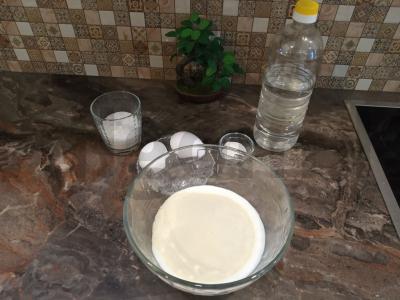 manų kruopų pyragas su citrusinių vaisių sirupu Žingsnis 2