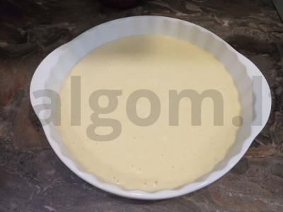 manų kruopų pyragas su citrusinių vaisių sirupu Žingsnis 8