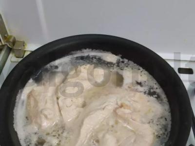 Vištienos krūtinėlės salotos su obuoliais ir kopūstais Žingsnis 1