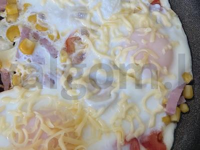 Glaistytas su kukurūzais, pomidorais ir kumpiu Žingsnis 9