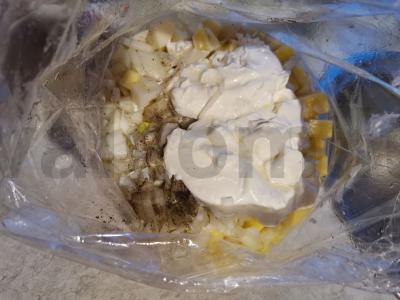 Bulvės su mėsa rankovėje Žingsnis 5