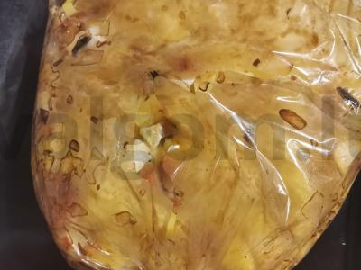 Bulvės su mėsa rankovėje Žingsnis 7