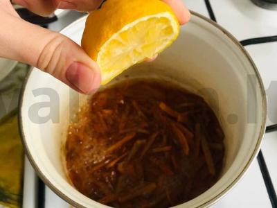 Karamelinės cukruotos apelsinų žievelės Žingsnis 6