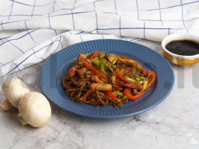 Soba su rūkyta krūtinine, grybais ir unagi padažu Žingsnis 4