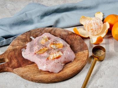 Kalakutienos filė su mandarinais Žingsnis 1