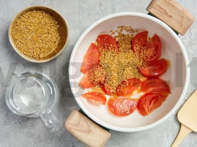 Bulgur su kukurūzais Žingsnis 2