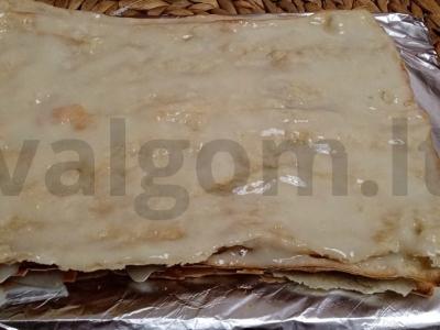Sluoksniuotos tešlos pyragas "Kaip Napoleonas" Žingsnis 8