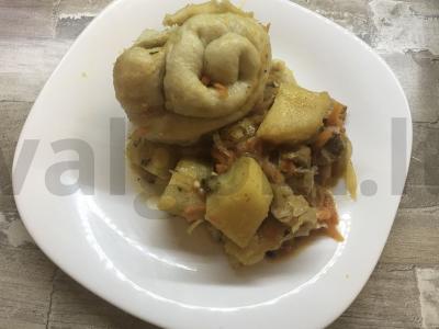 Štrudeliai su raugintais kopūstais multicooker keptuvėje Žingsnis 13