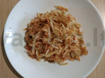 Obuolių keksas mikrobangų krosnelėje Žingsnis 1