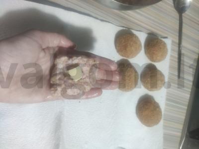 Mėsos "Raffaellos" su sūrio viduriu Žingsnis 5