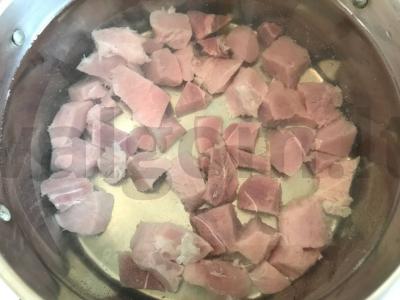 Virtas rassolnik su sūriu ir pienu Žingsnis 1