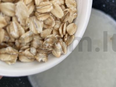 Avižiniai dribsniai su kokosų pienu ir medumi Žingsnis 2