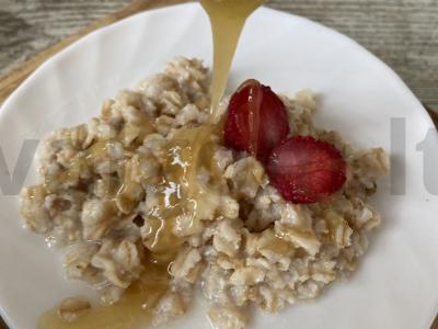 Avižiniai dribsniai su kokosų pienu ir medumi Žingsnis 5