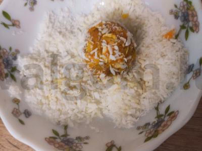 Saldūs rutuliukai be cukraus, "Paslaptis". Žingsnis 7